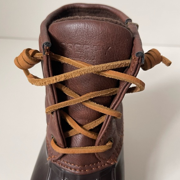 Sperry Topsider Kid’s Unisex Saltwater Water-resistant Rain Boot - Brown - Picture 10 of 16